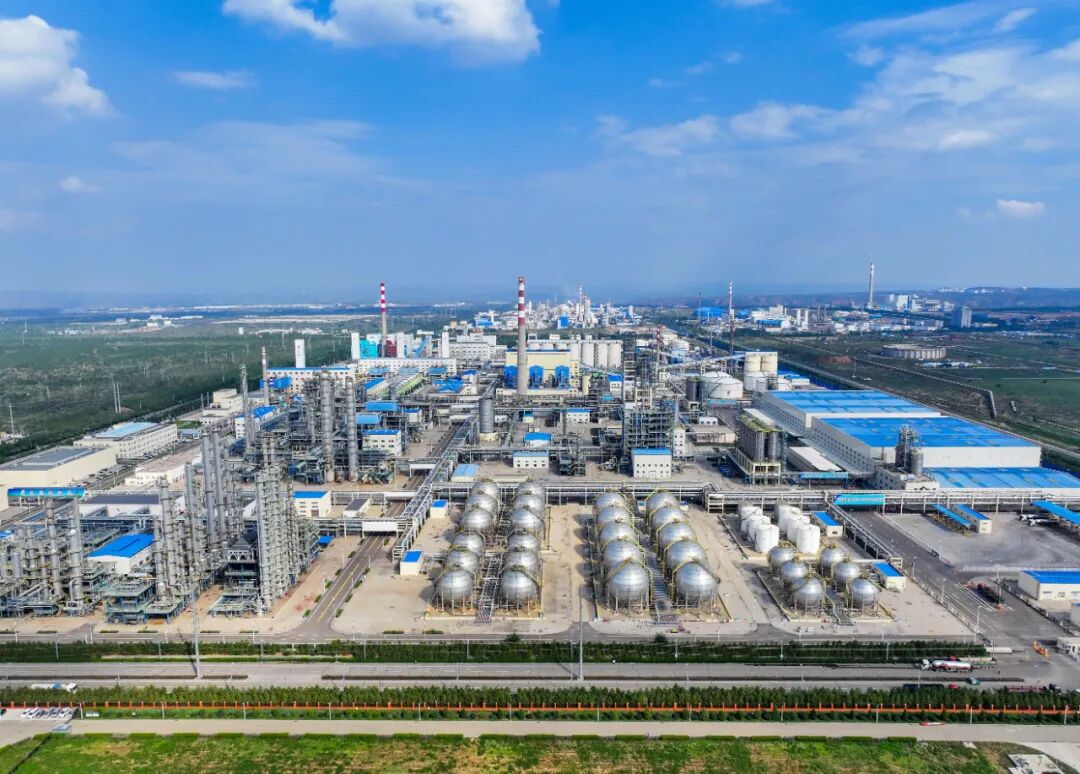 Industrial complex aerial view